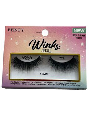 Ardell Winks Feisty 15mm False Eyelashes Full Volume Wispy Black